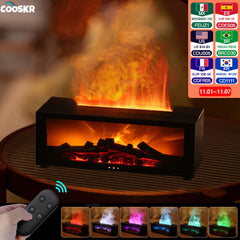 Air Humidifier Essential Oils Humidifiers Home Aroma Humidifier Flame Automatic Fragrance Diffuser With LED Light Remote Control