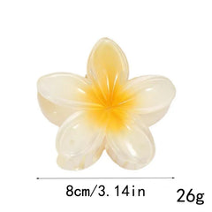 2/4/6pcs Fashion Women Flower Hair Claws Hawaiian Gradient Hair Clips Vacation Beach Style Hairpins Hair Accessories ﻿